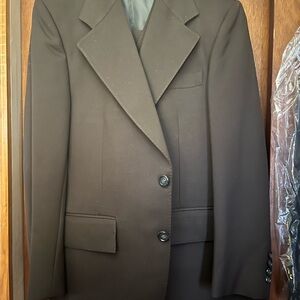 John Wanamaker Two Button Double Breasted Vintage 3 Piece Brown Suit (1970)